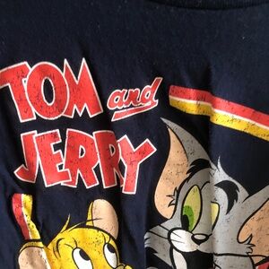 Tom and Jerry Navy Graphic Kids T-Shirt